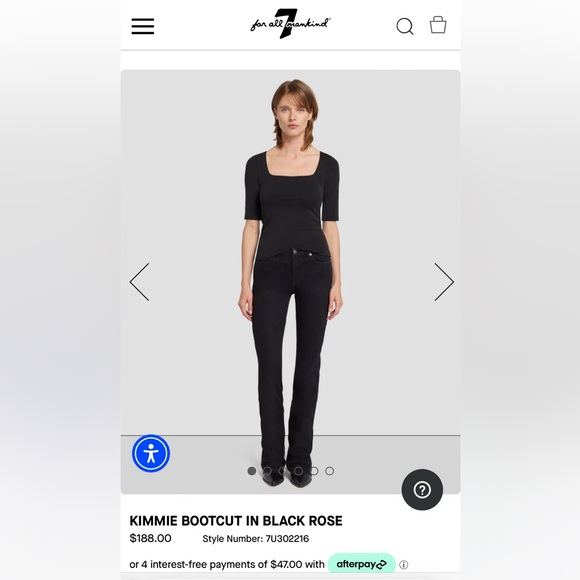 7 for all mankind kimmie bootcut Jean size 27 - Picture 1 of 2